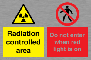 Radiation controlled area
Do not enter when red light is on
